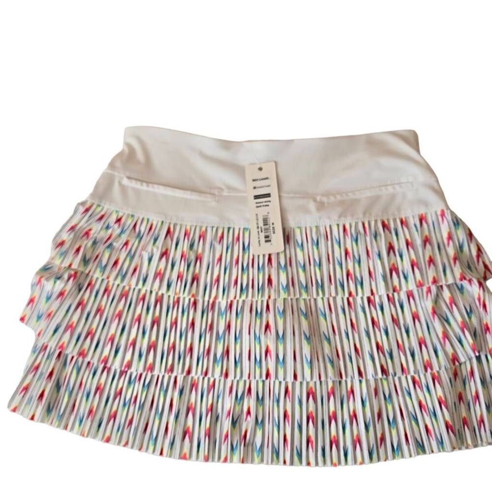 New Lucky In Love Womens Athletic Tennis Pickleball Golf Tiered Skort Medium